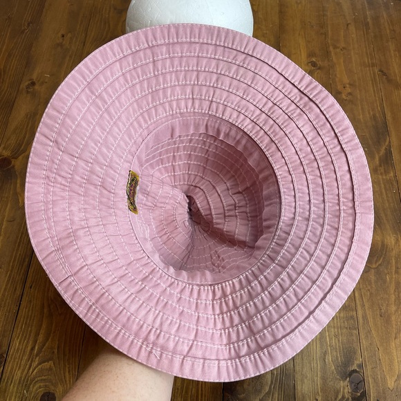 Scala pink “blush” ribbon crusher wide brim hat - Picture 7 of 7